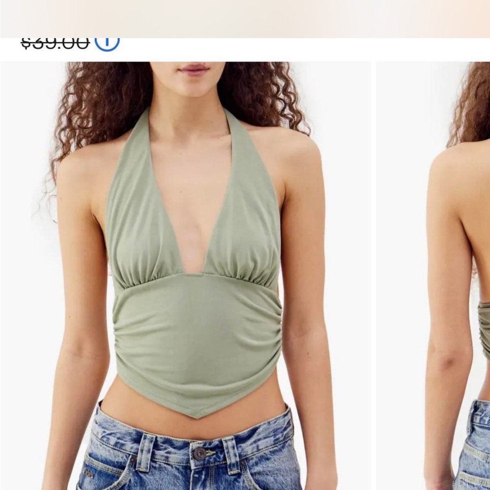 Urban Outfitters light blue Halter Top